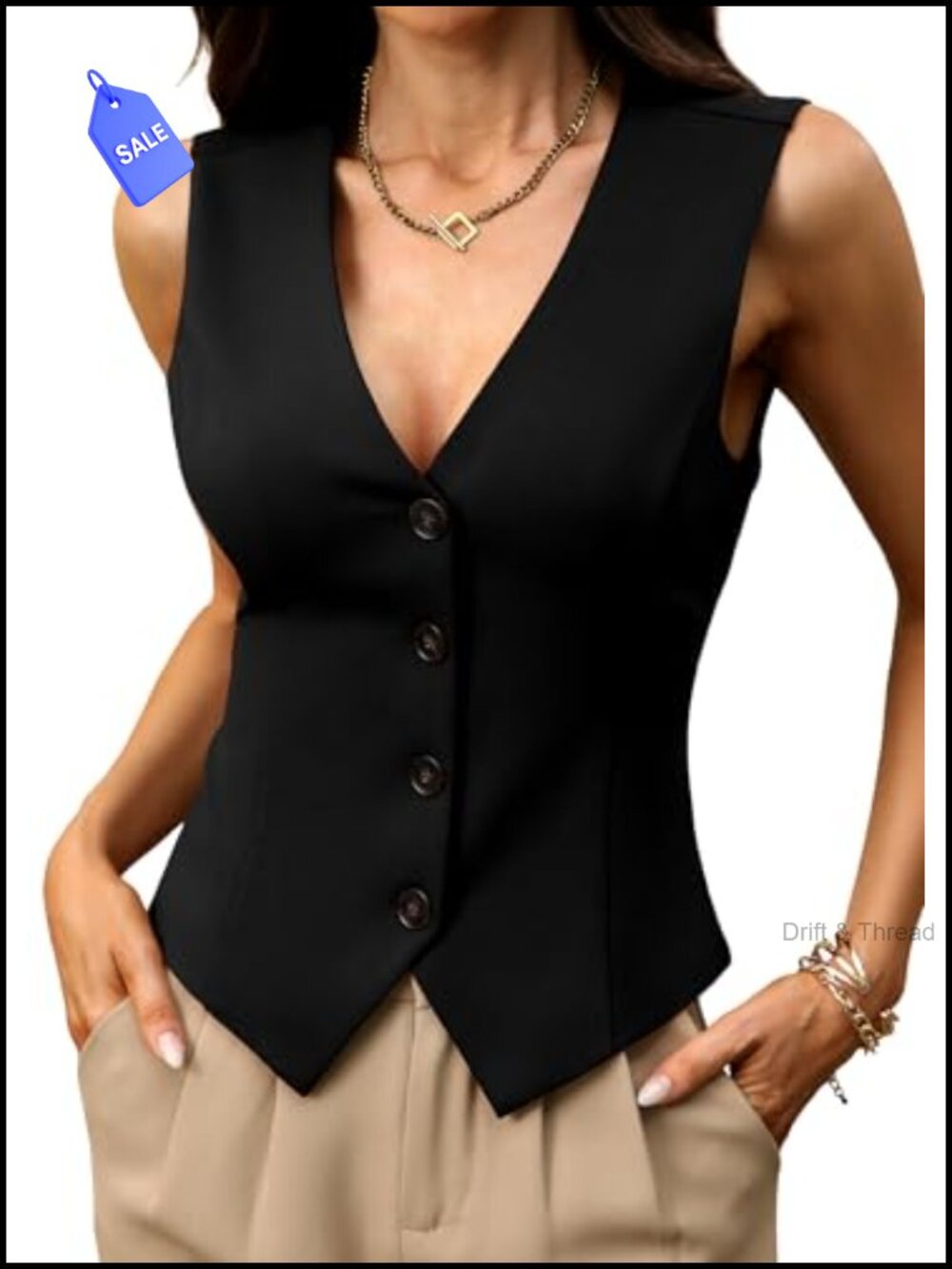 High Stretchy Knit Vest Top for Women Business Casual Sleeveless